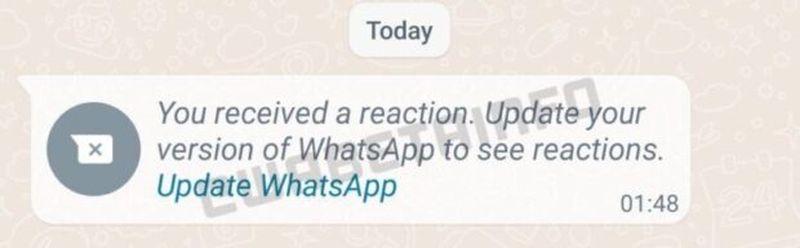 WhatsApp will allow replying to messages with reactions