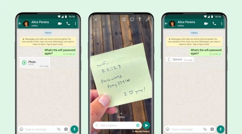 WhatsApp now lets you send photos that disappear