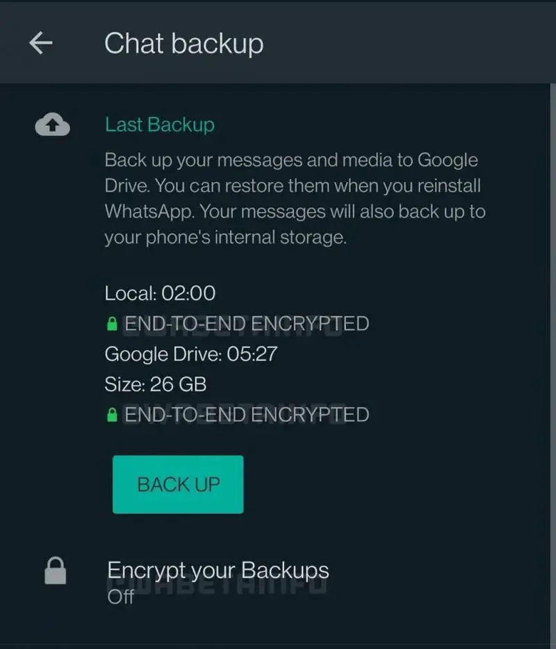 How end-to-end encryption will work for our WhatsApp backups?