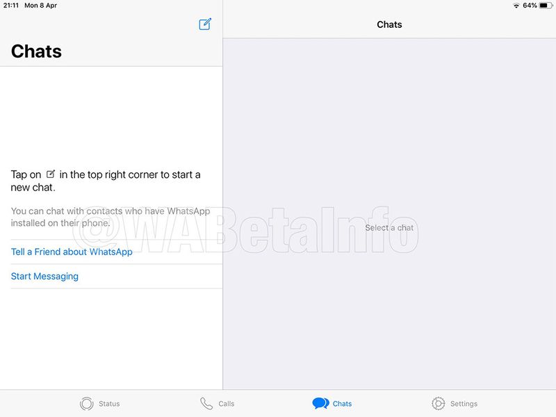 WhatsApp for iPad will be able to make calls without relying on iPhone, according to WaBetaInfo