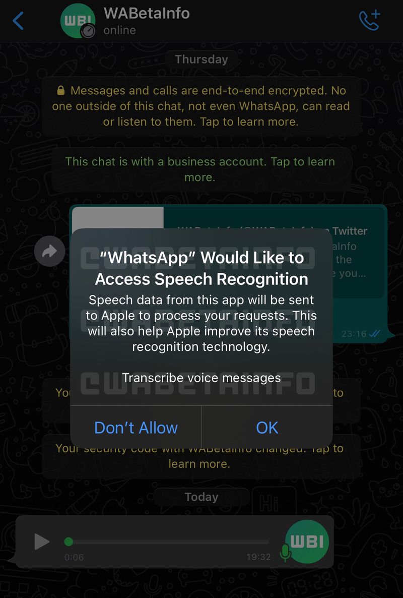 WhatsApp prepares to transcribe voice notes to text