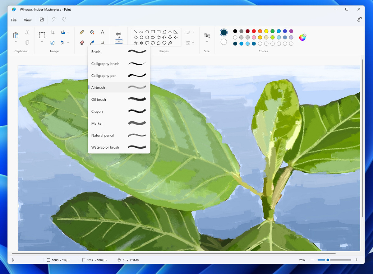 Redesigned Paint app for Windows 11 is now available for Insiders