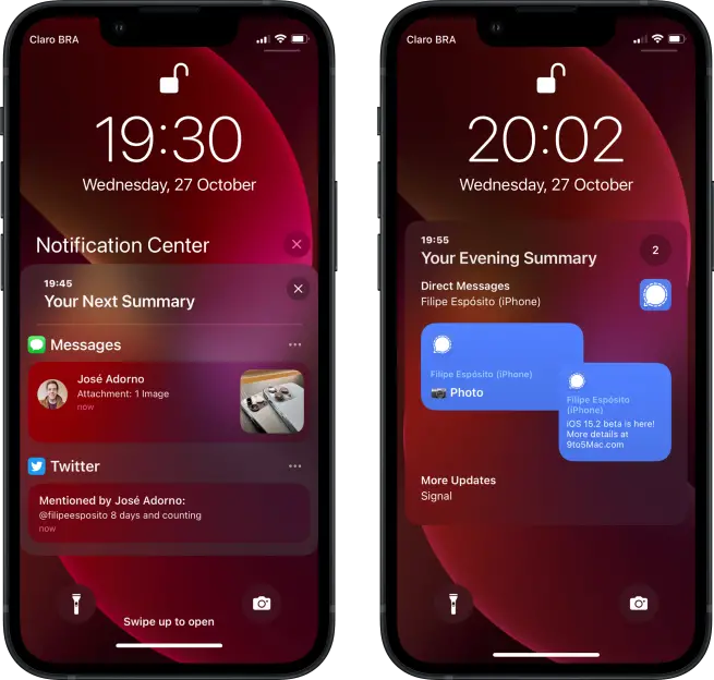 New features in iOS 15.2 beta include a redesigned Notification Summary