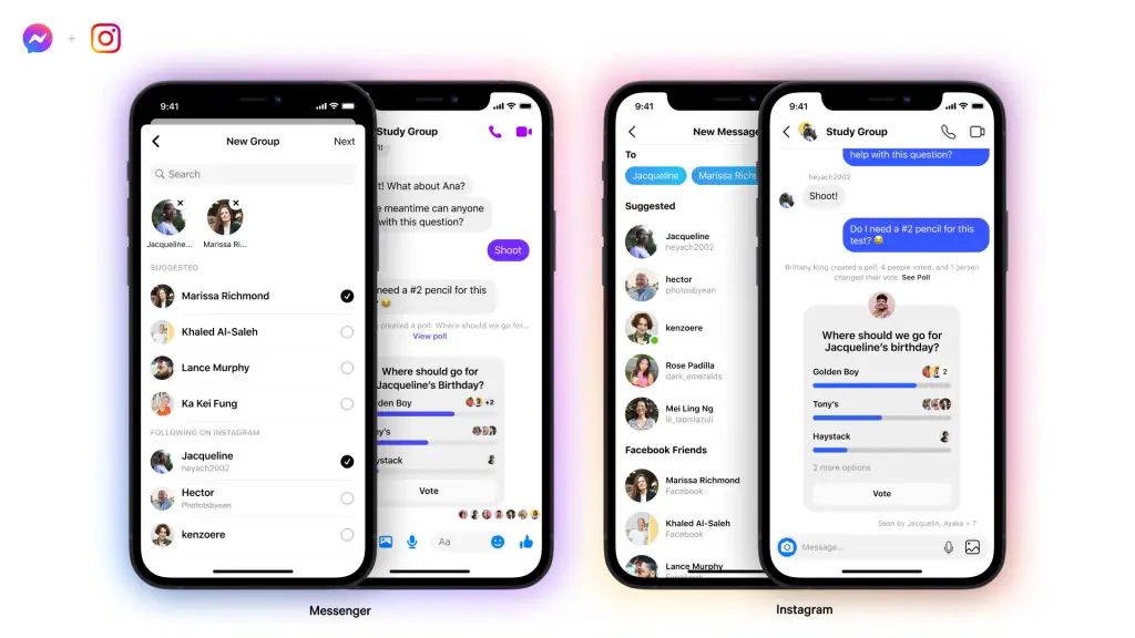 Cross-App Chats: Facebook Messenger and Instagram groups will be unified
