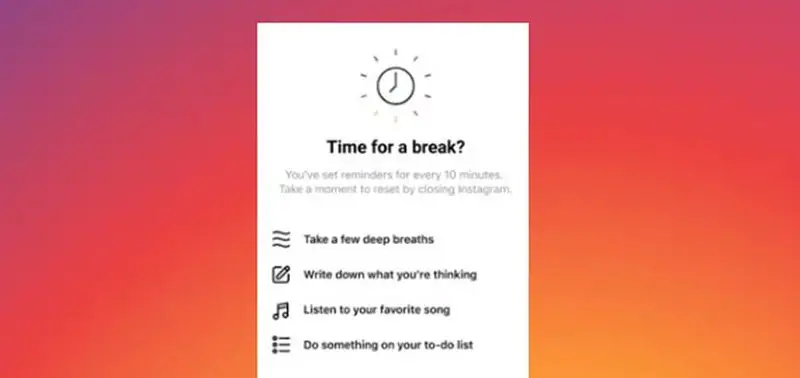 La nouvelle option « faire une pause » d’Instagram permet aux utilisateurs de limiter leur utilisation