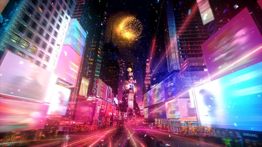 Primeira festa de ano novo no metaverso do mundo: Decentraland recria a Times Square
