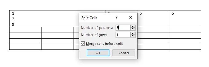How to merge table cells in Word?