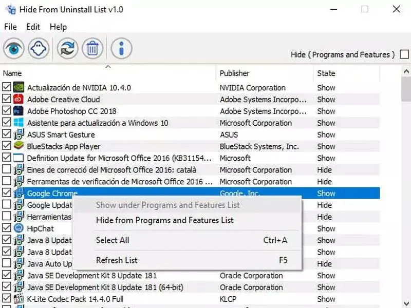 How to hide programs in Windows 10 and 11 without uninstalling?