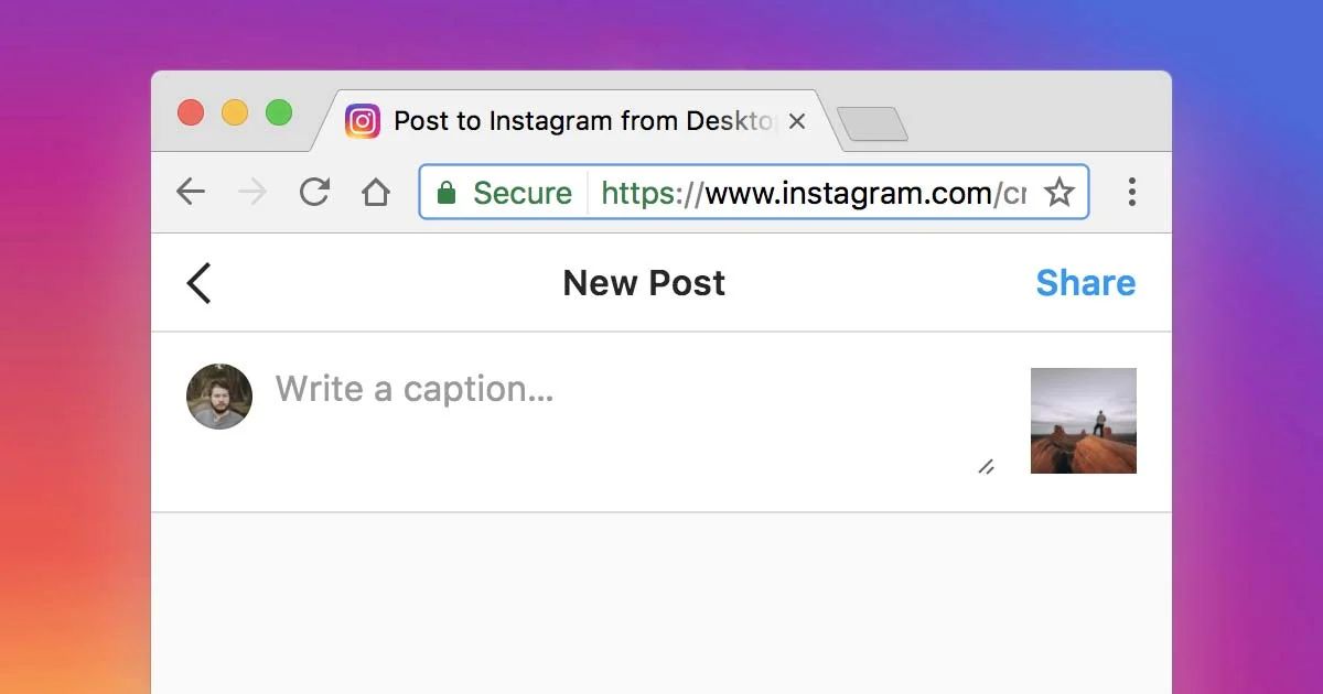 How to upload photos to Instagram with Windows 11?