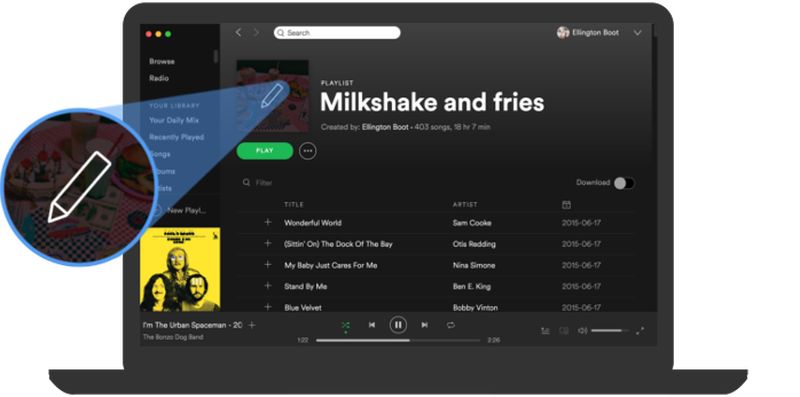 How to change Spotify playlist picture?