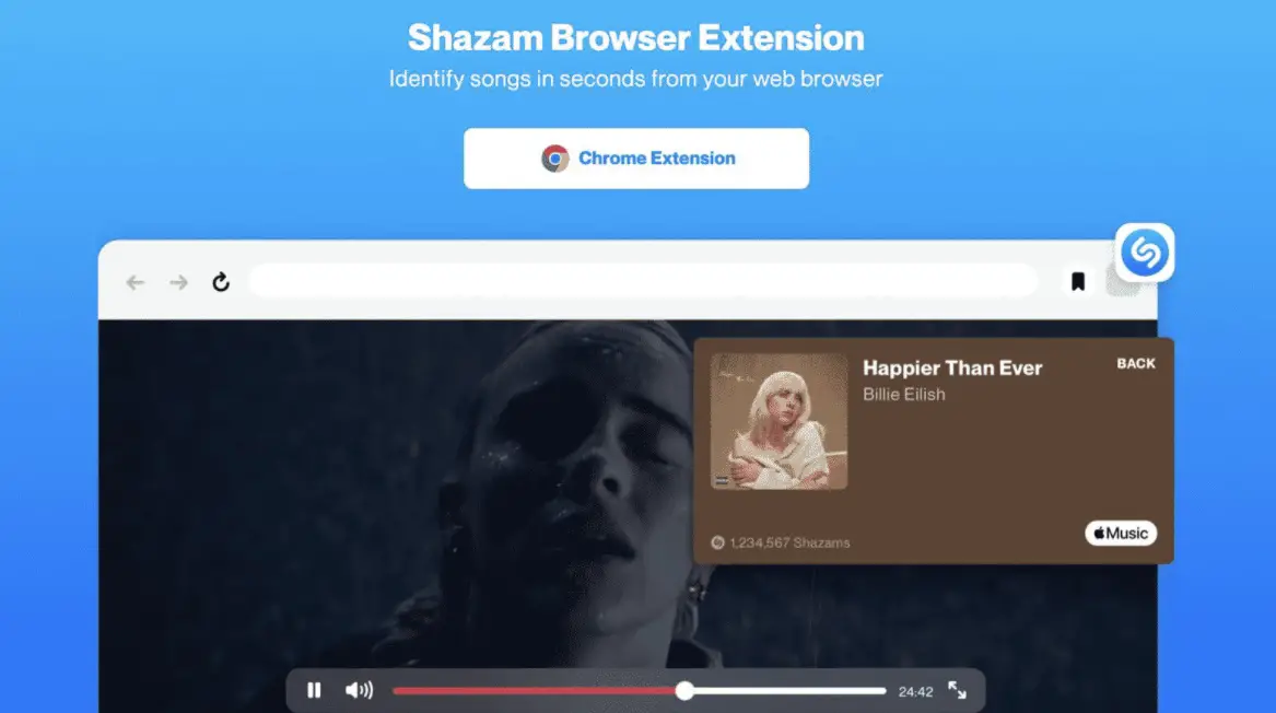 Shazam is now available as a Chrome extension: How to use it?