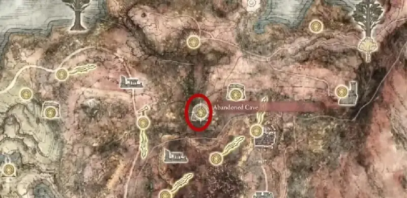 Elden Ring Abandoned Cave location