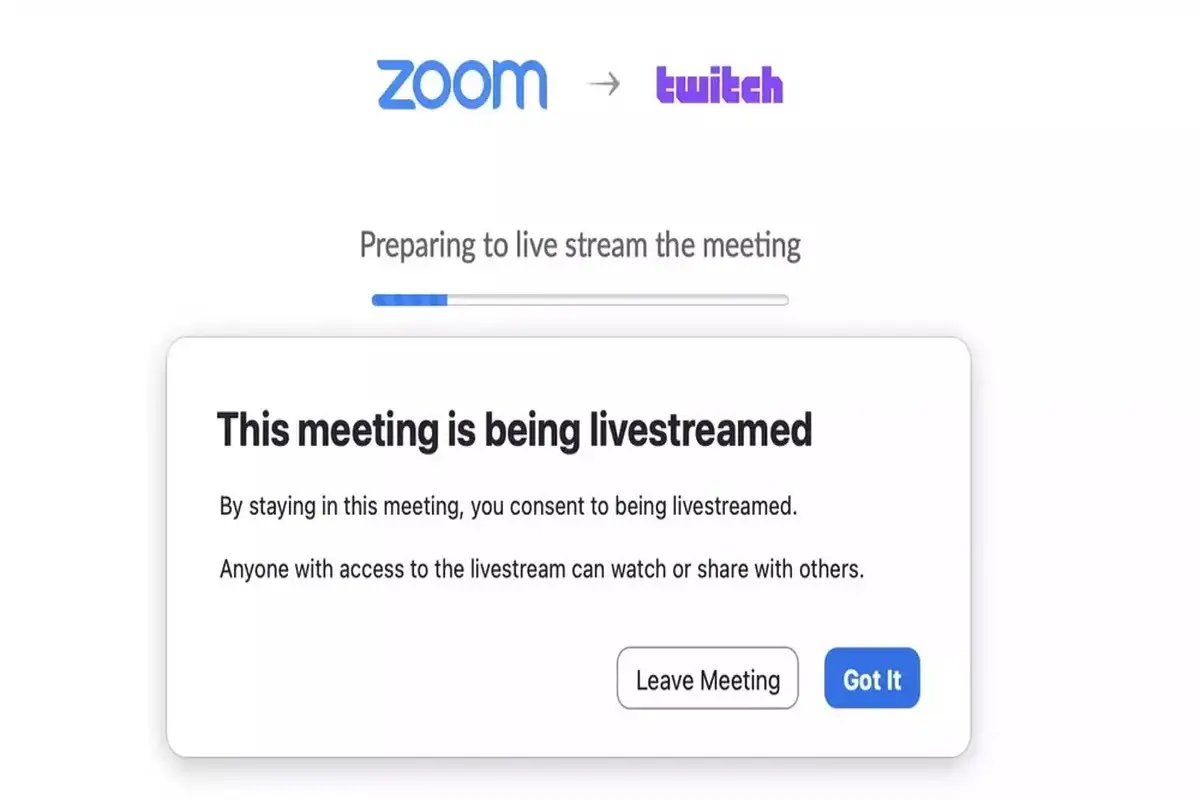 Mit Zoom können Benutzer Meetings direkt auf Twitch live streamen