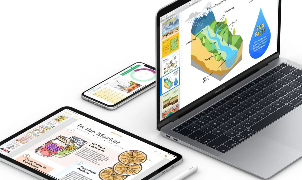 Apple aggiorna Pages, Keynote e Numbers su macOS 12 e iOS 15