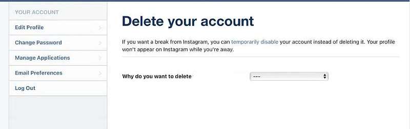 How to delete Instagram account easily?