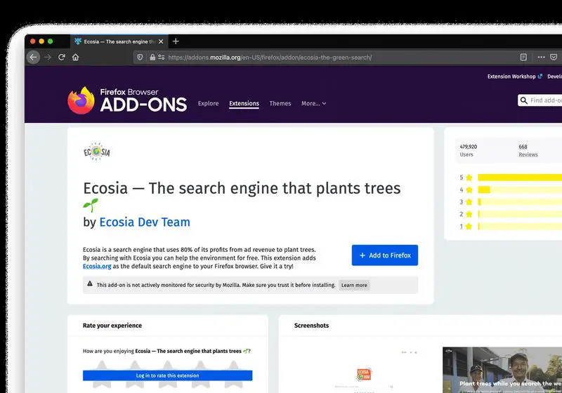 Comment utiliser Ecosia sur Mac ?