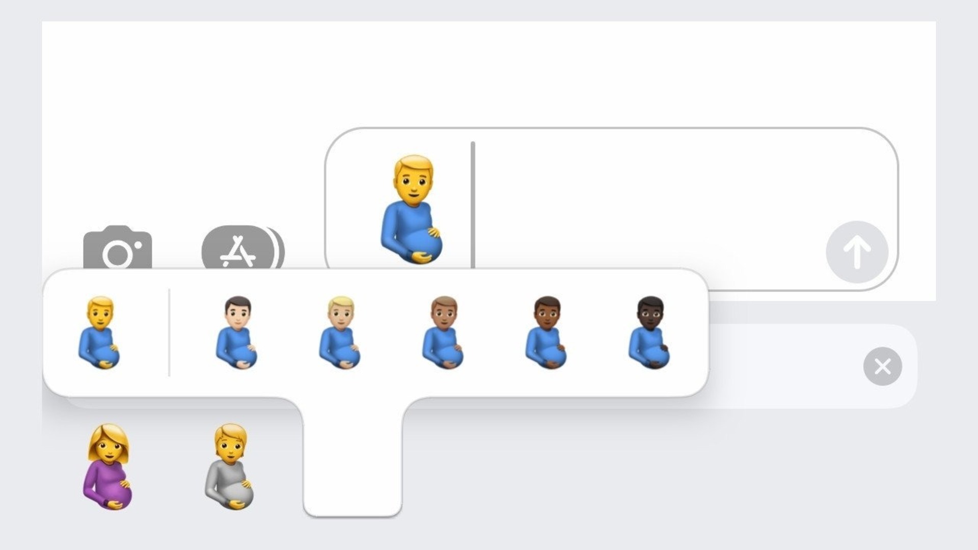 Como usar emoji de homem grávida no Android?