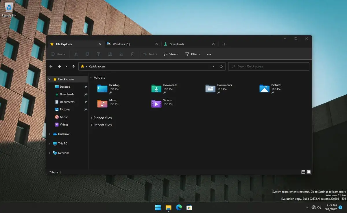 Microsoft brengt tabbladen in Verkenner voor Windows 11