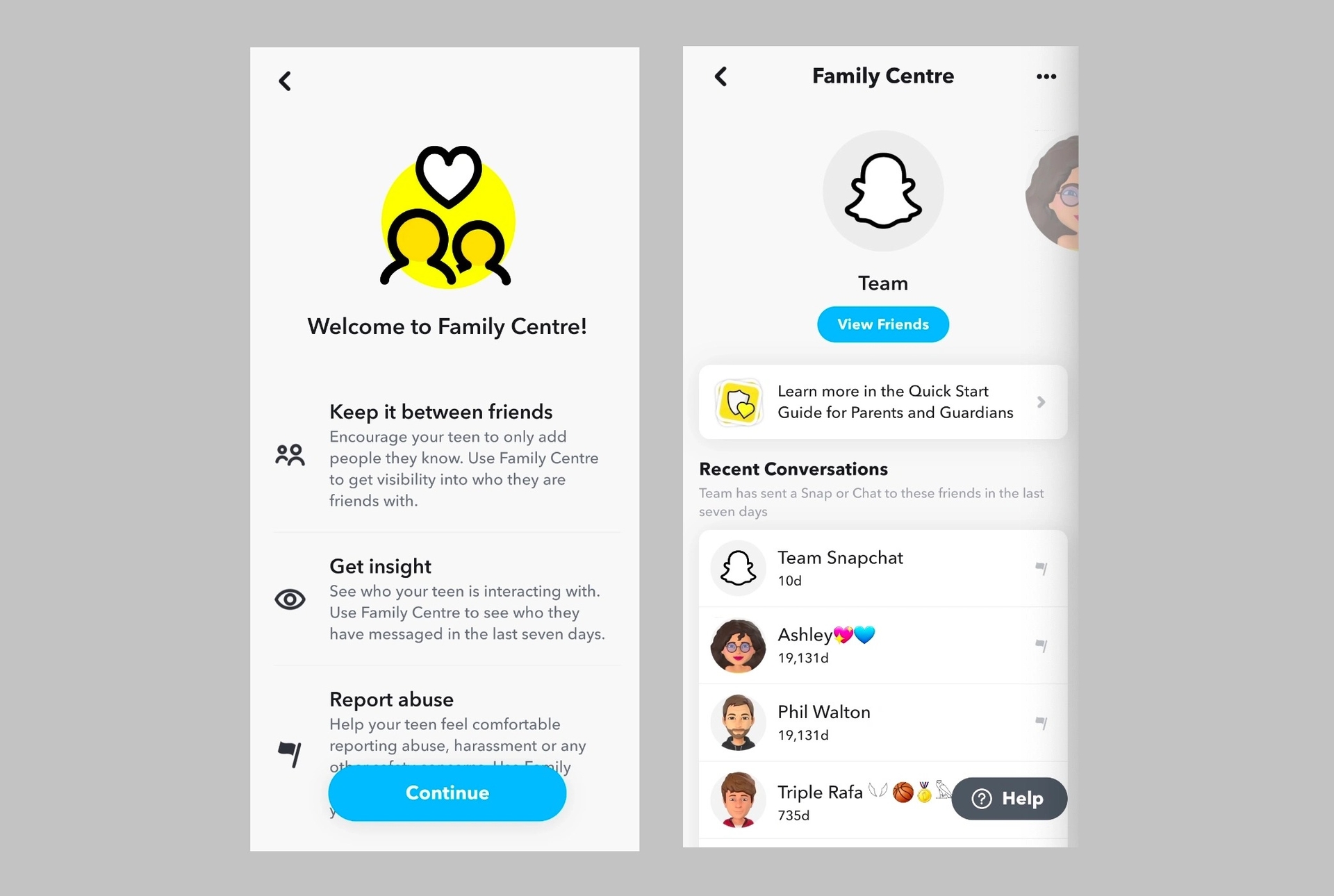 Parental controls dubbed Snapchat Family Center appear to be near release, with new screenshots based on backend code showing how it will function in the app.