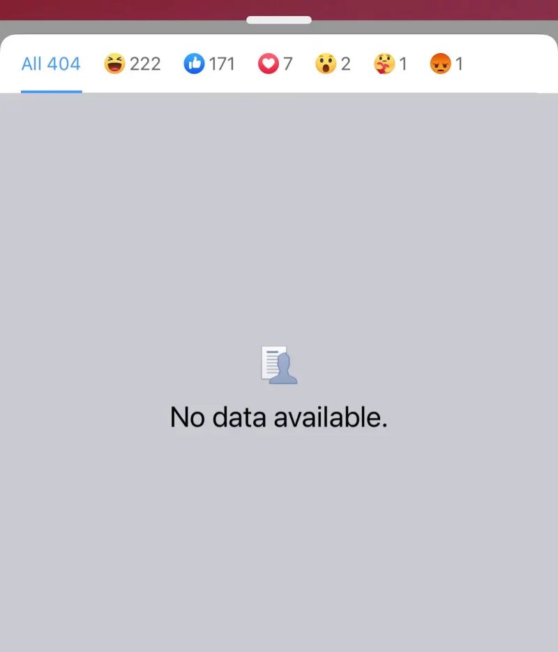 How to fix No data available Facebook error