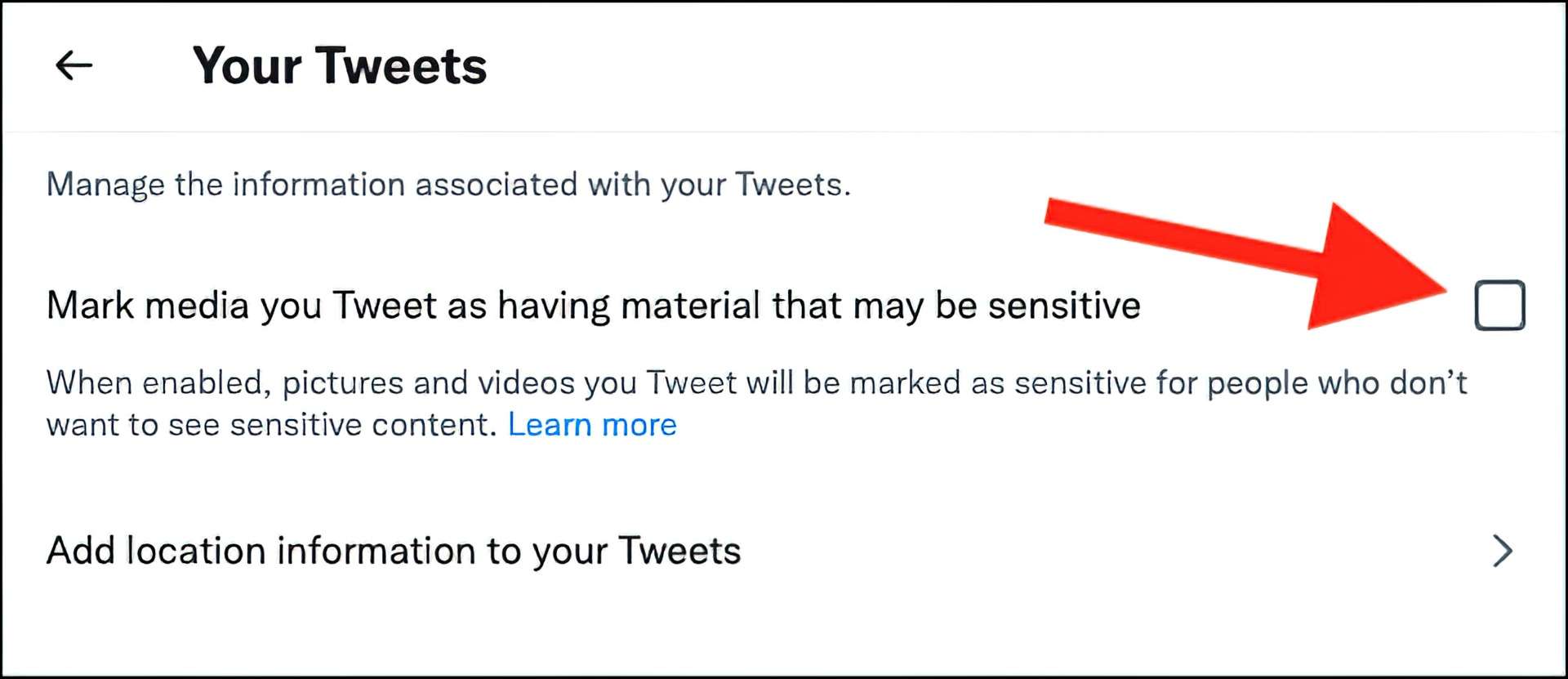 Come consentire contenuti sensibili su Twitter?