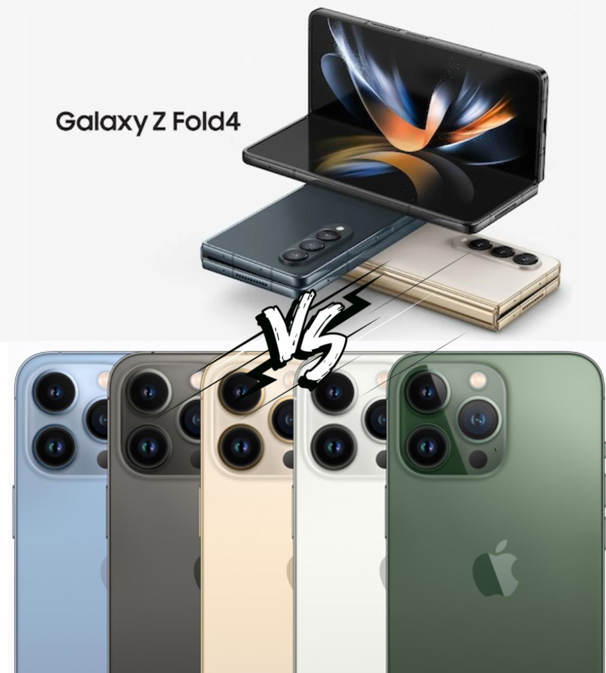 Galaxy Z Fold 4 vs iPhone 13 Pro Max