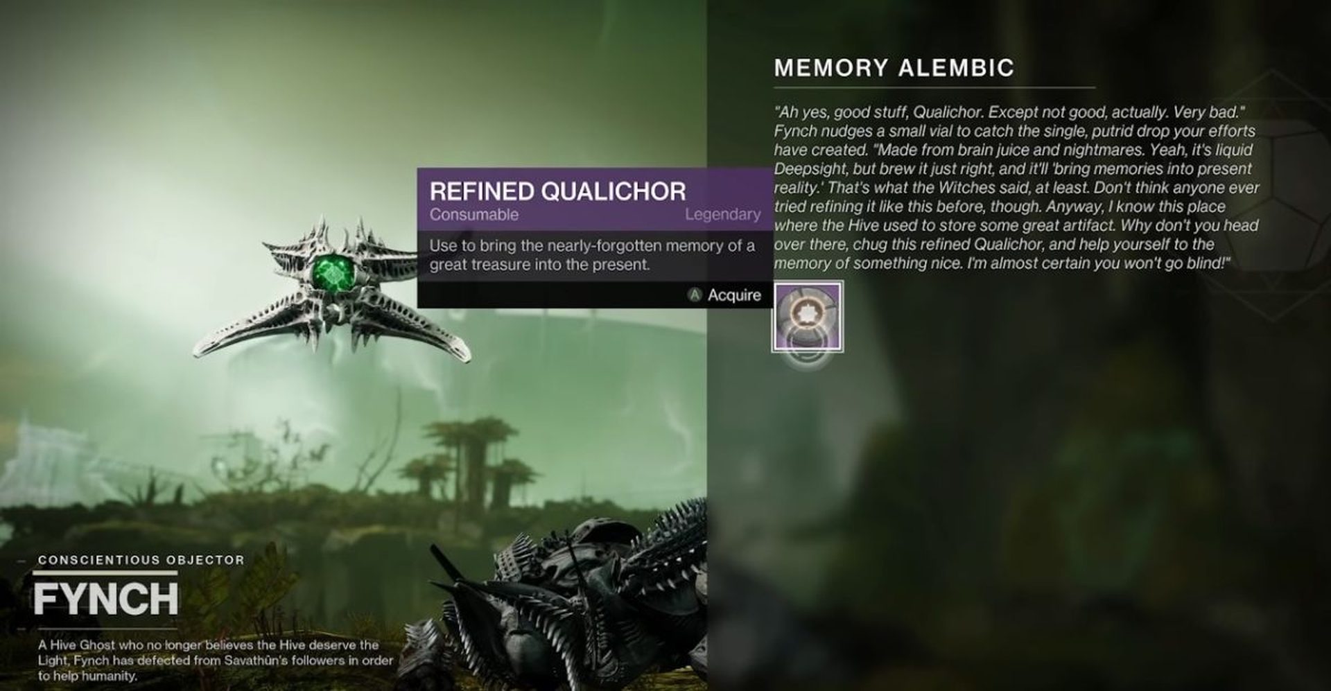How to complete the Destiny 2 Memory Alembic quest? 