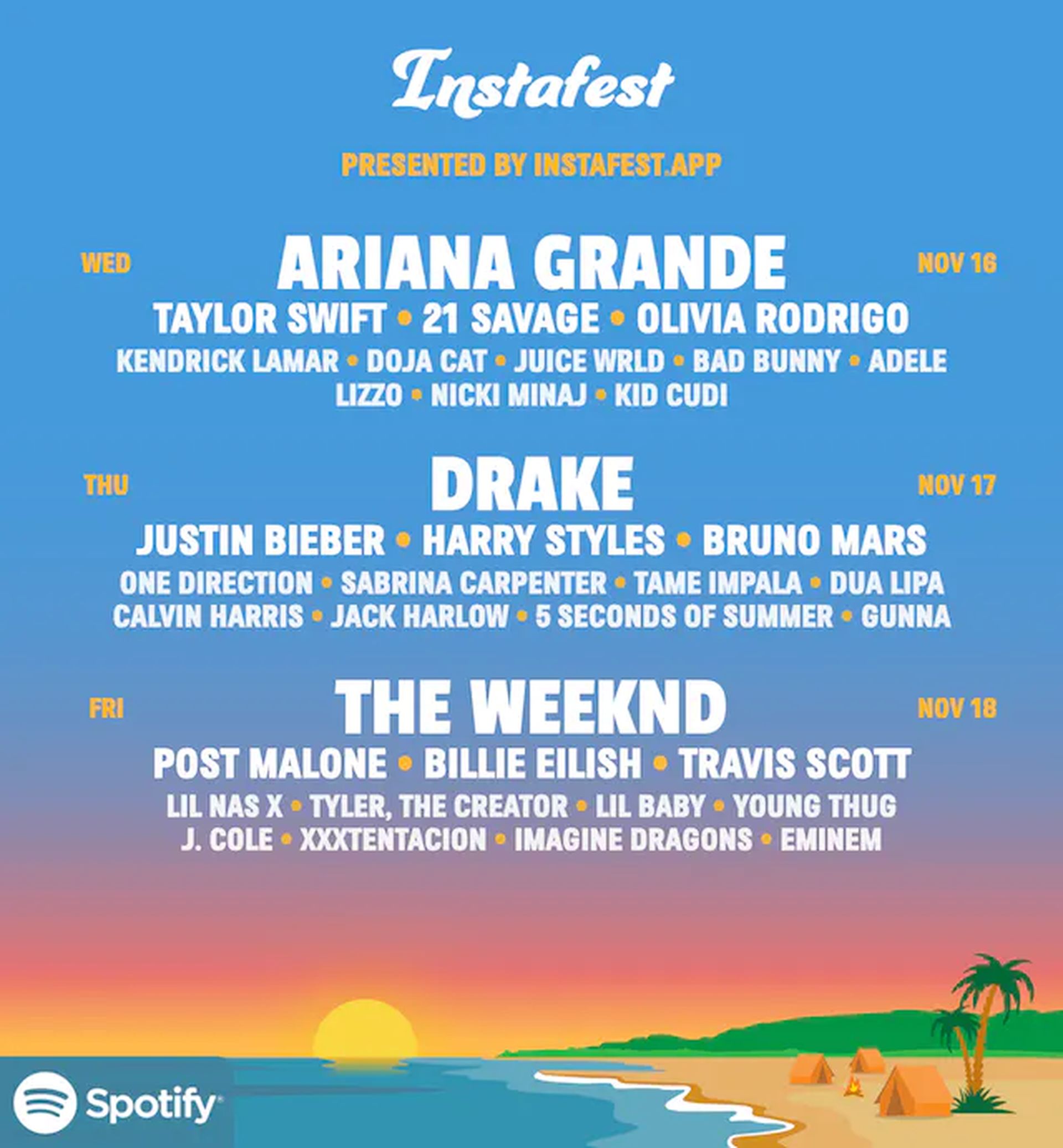 You don't need to wait for Spotify Wrapped thanks to Instafest 2022