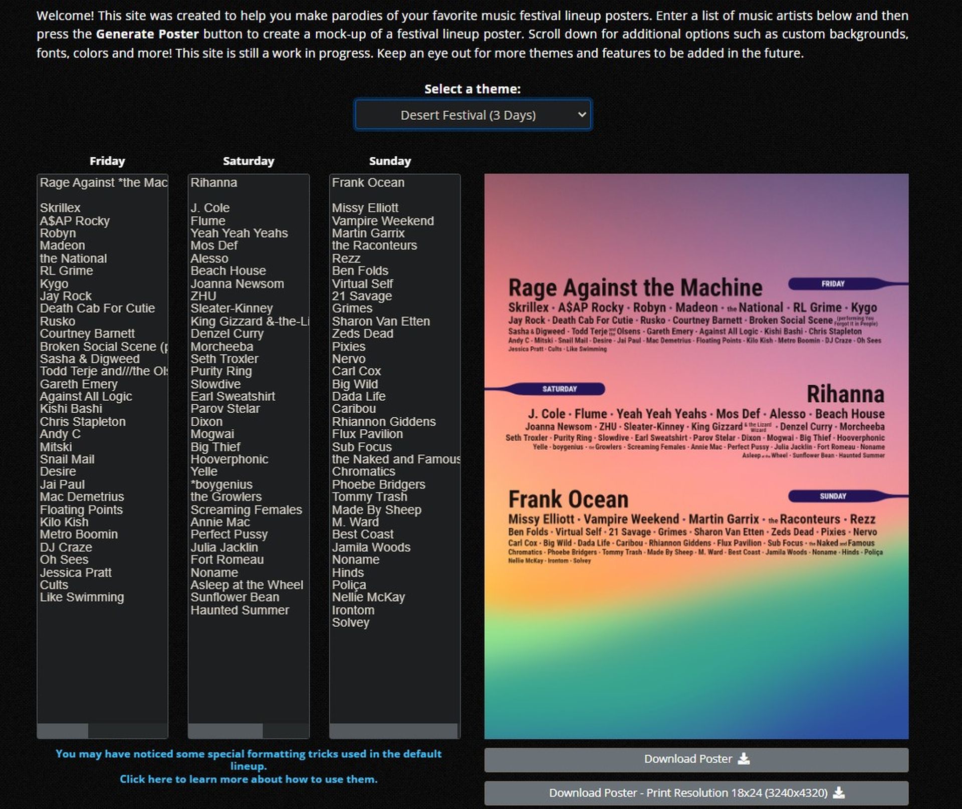 Festival Poster Generator permet aux utilisateurs de créer Instafest pour Apple Music