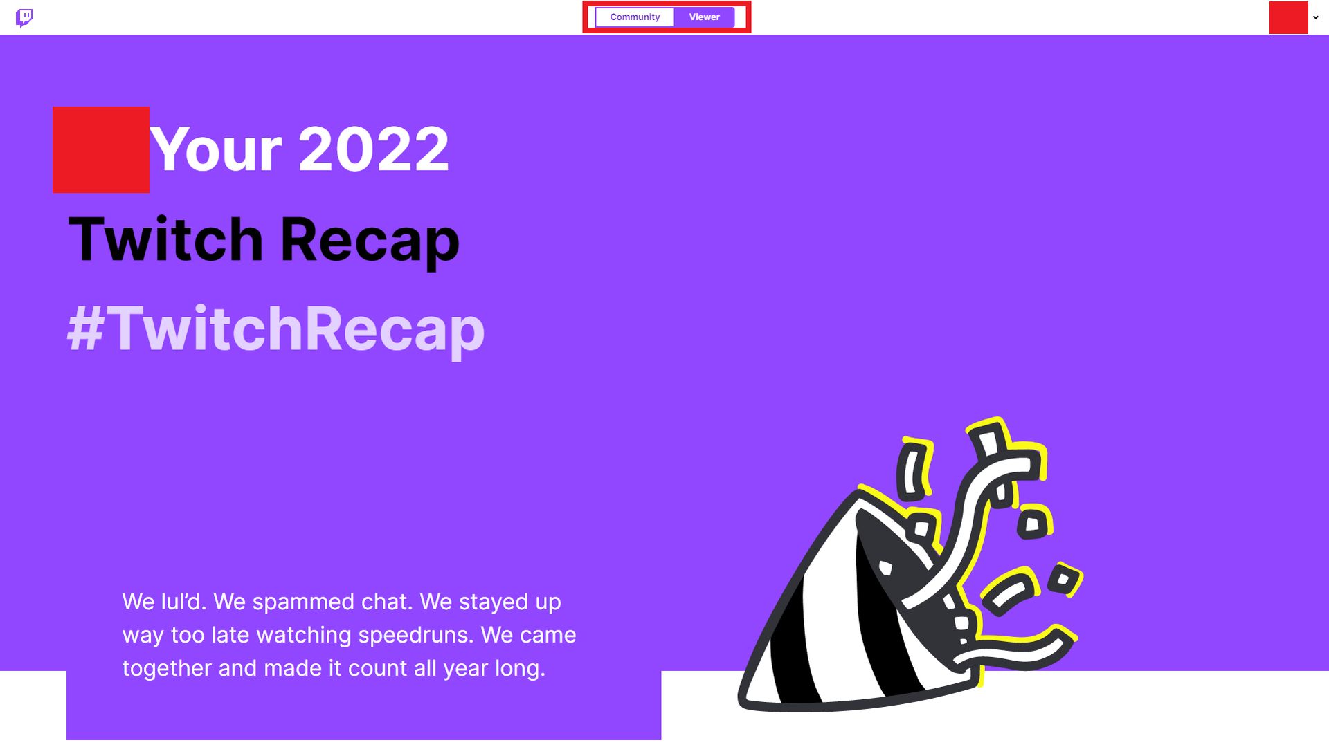 Twitch recap 2022 not working: 