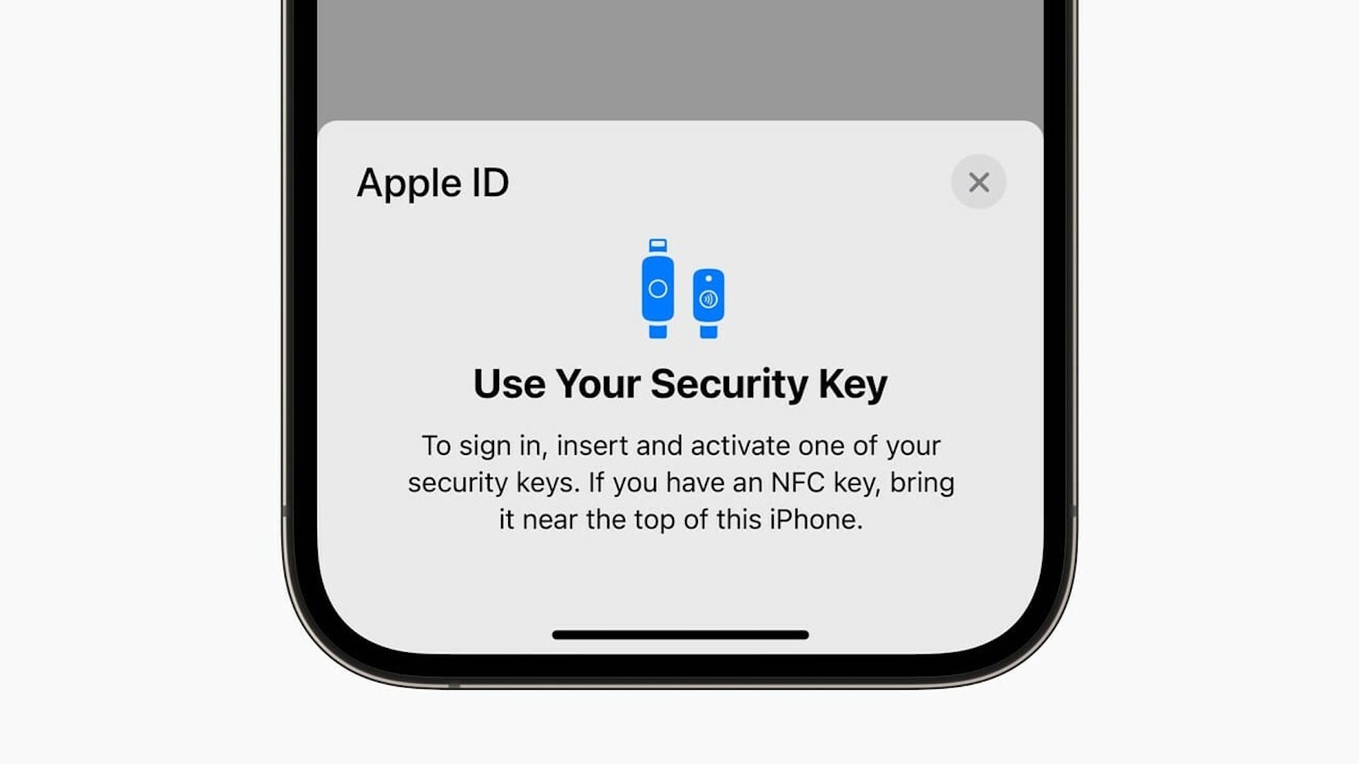 what are security keys for apple id