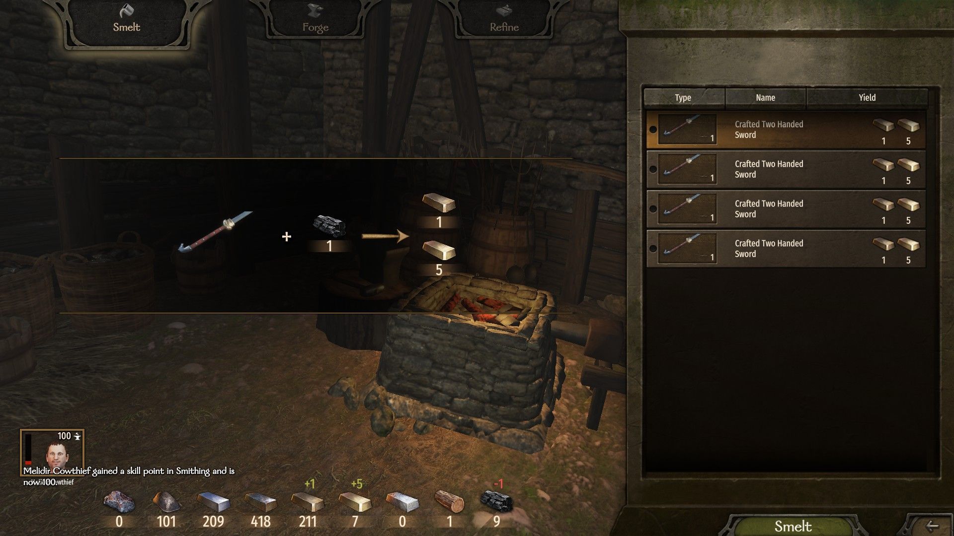 Bannerlord smithing recipes