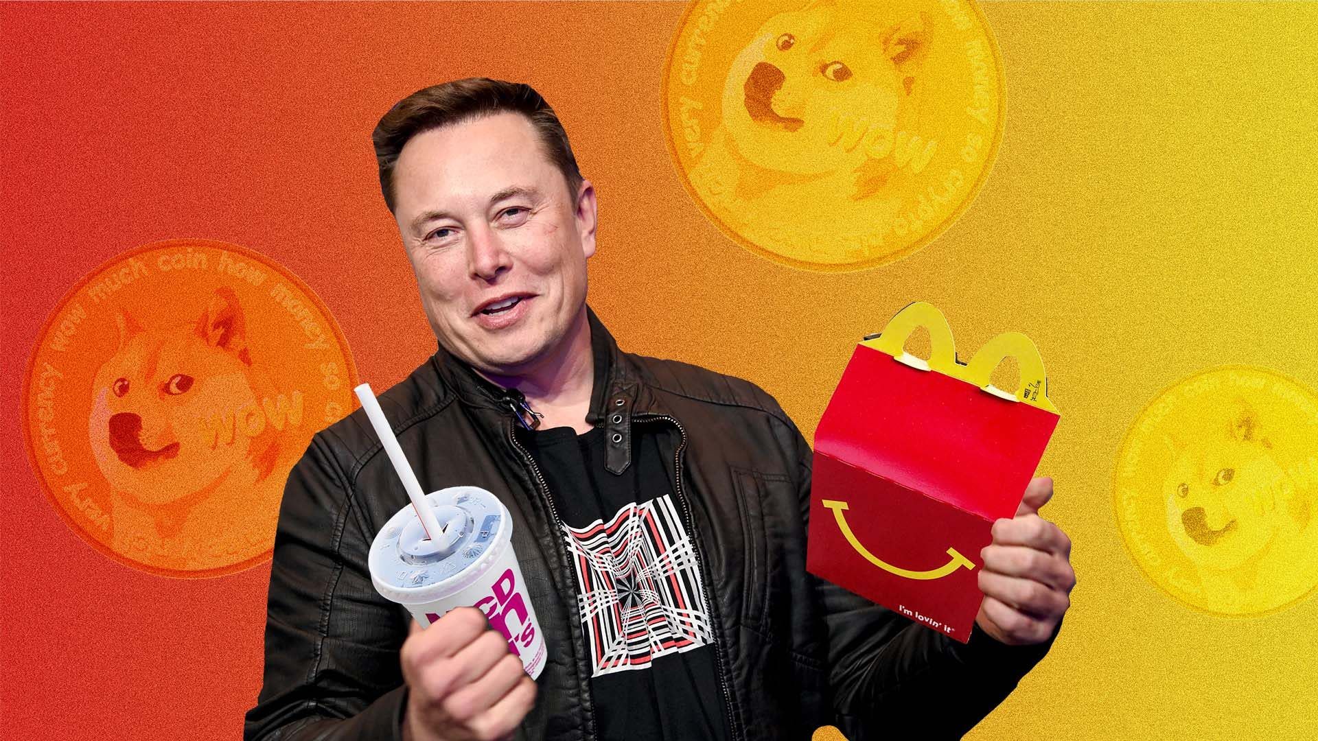 Elon Musk sostiene ancora DOGE e vuole che McDonalds lo adotti