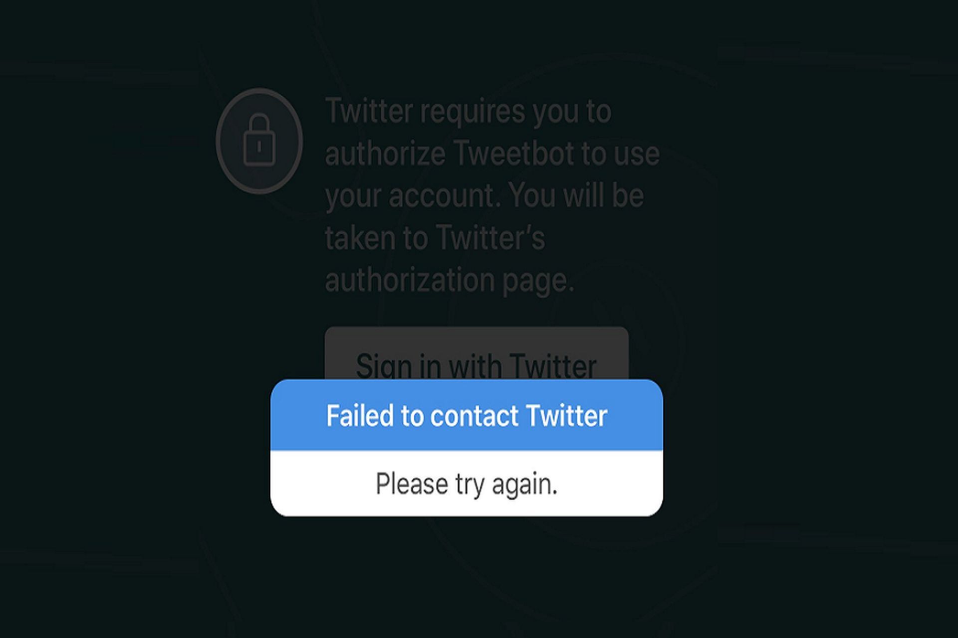 tweetbot not working tweetbot failed to contact twitter