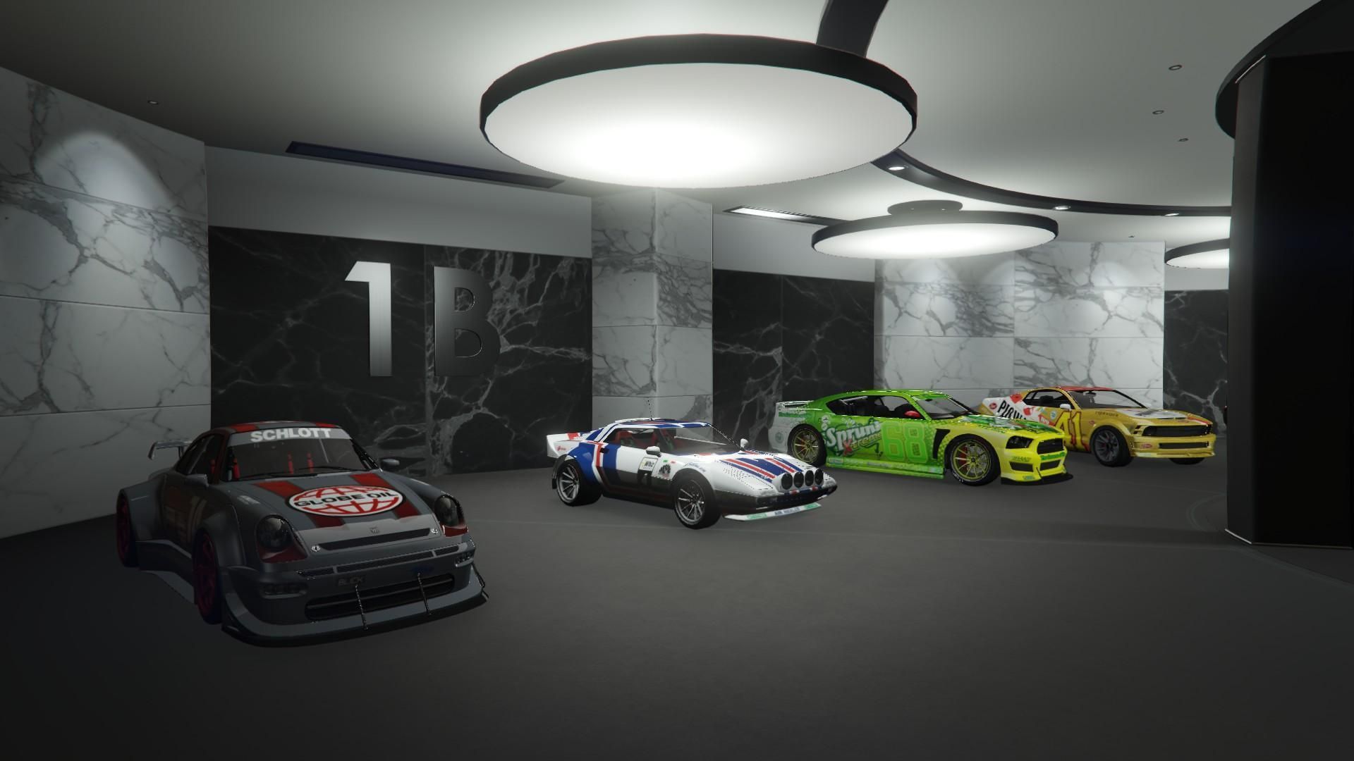 Wewnątrz największego garażu w GTA 5 Online: Garaże biurowe