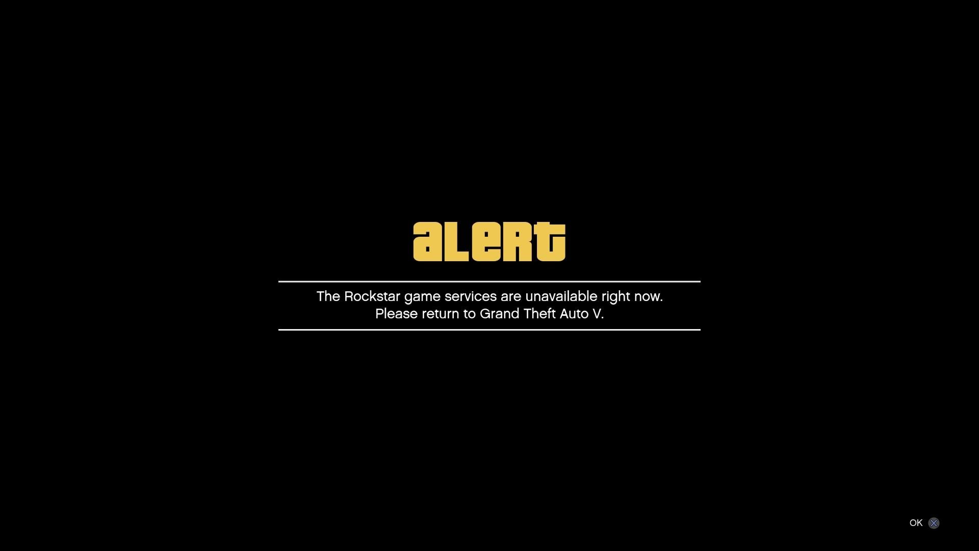 Rockstar game services are unavailable