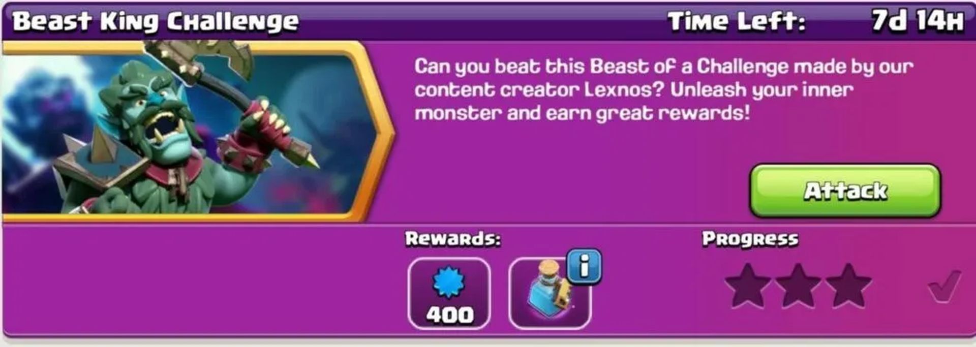 how to beat beast king challenge