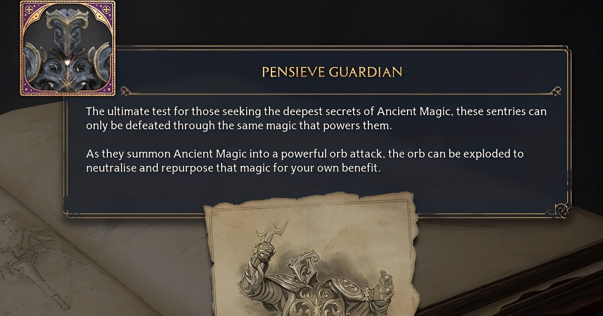 How to destroy the orb in Hogwarts Legacy's Pensieve Guardian?