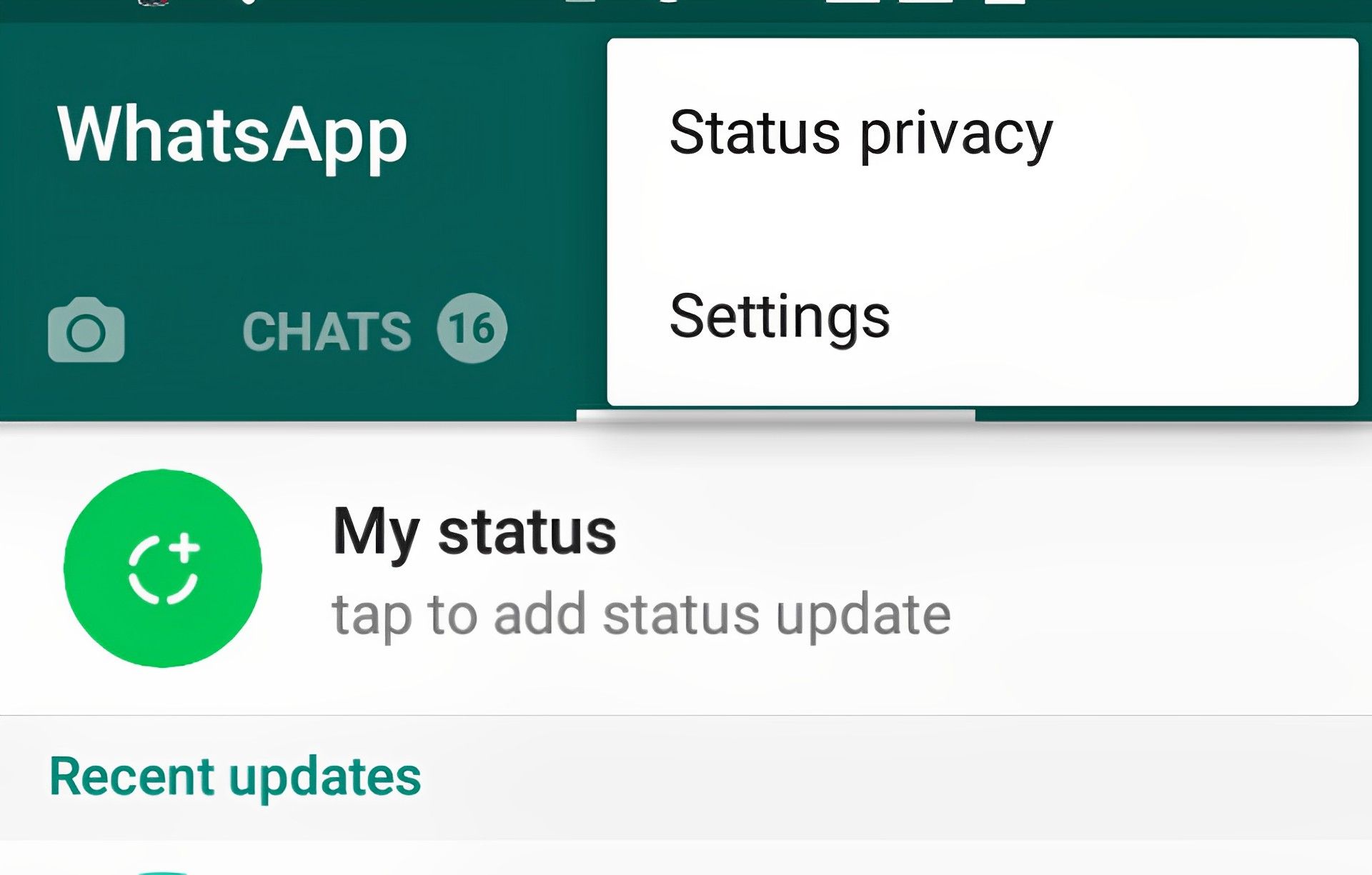 How to hide WhatsApp status view