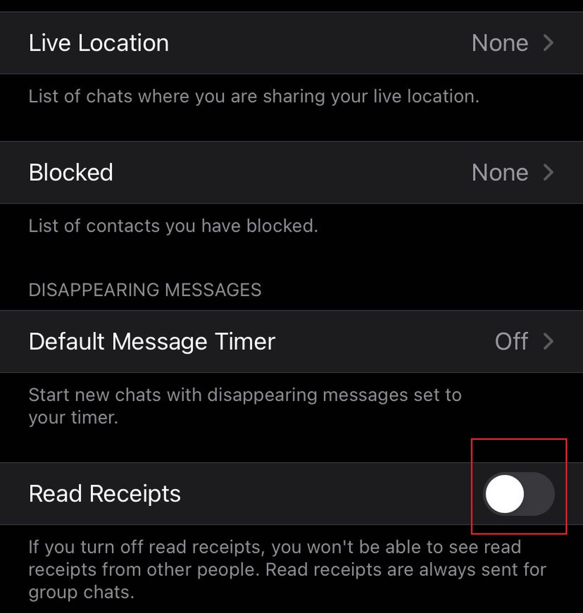 How to hide blue ticks on WhatsApp