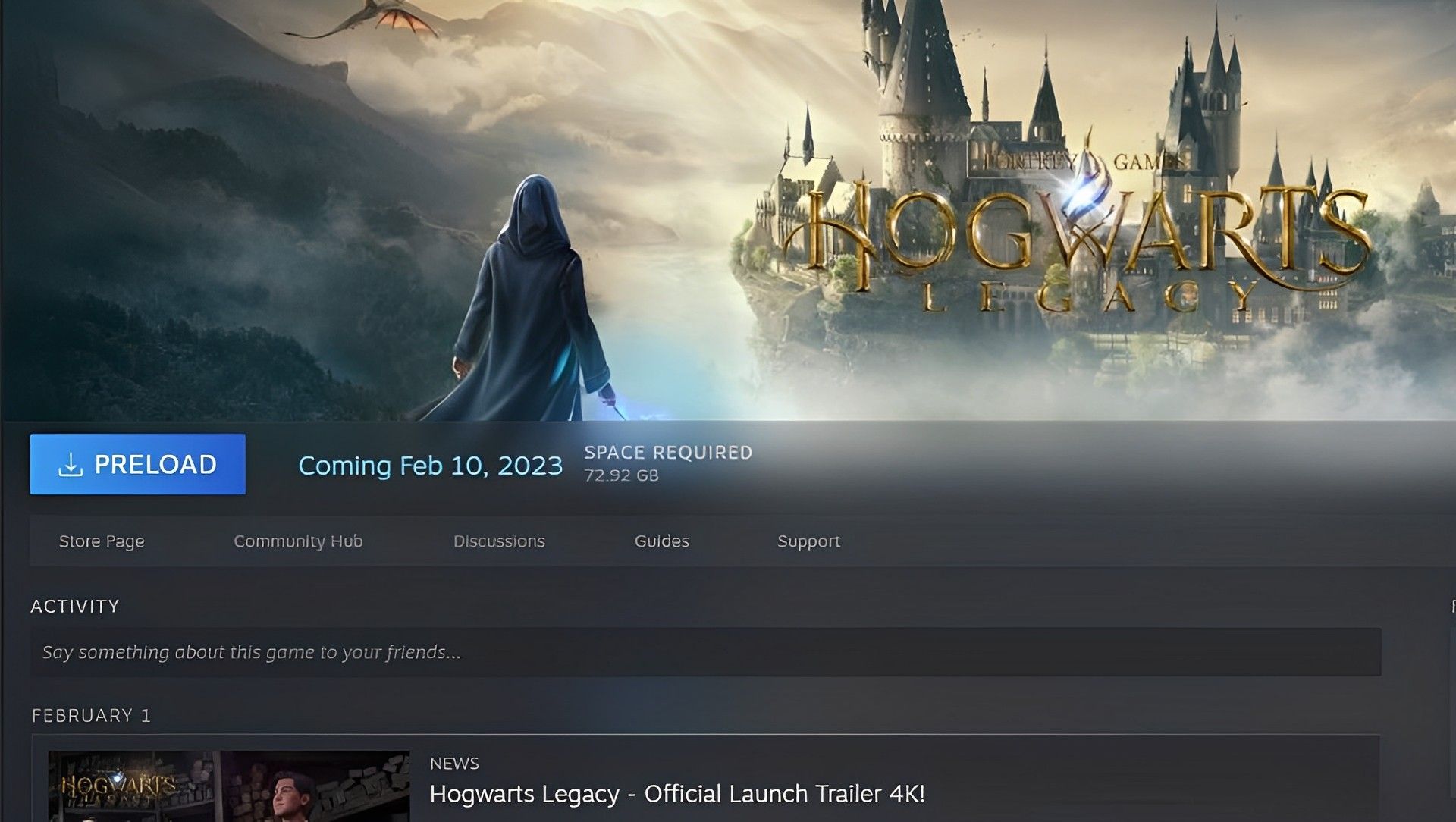 Indulge in Forbidden Desires on Hogwarts Legacy Steam Charts