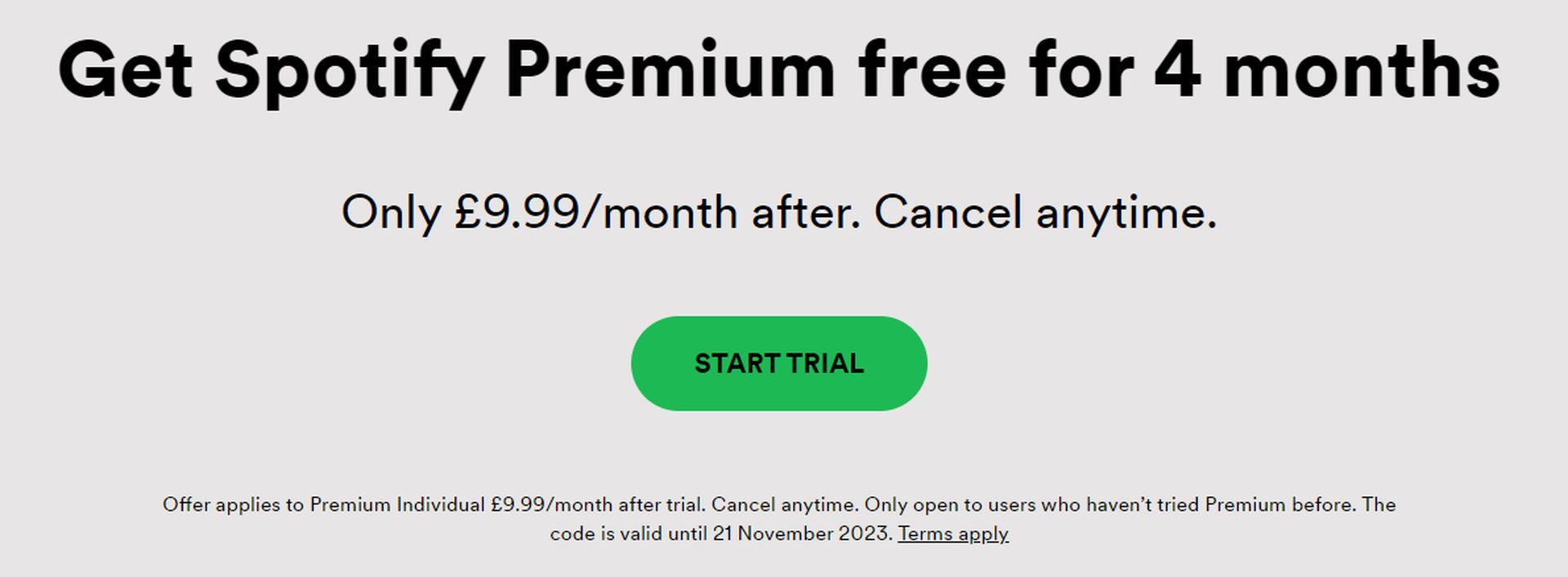 Spotify Premium 4 months free