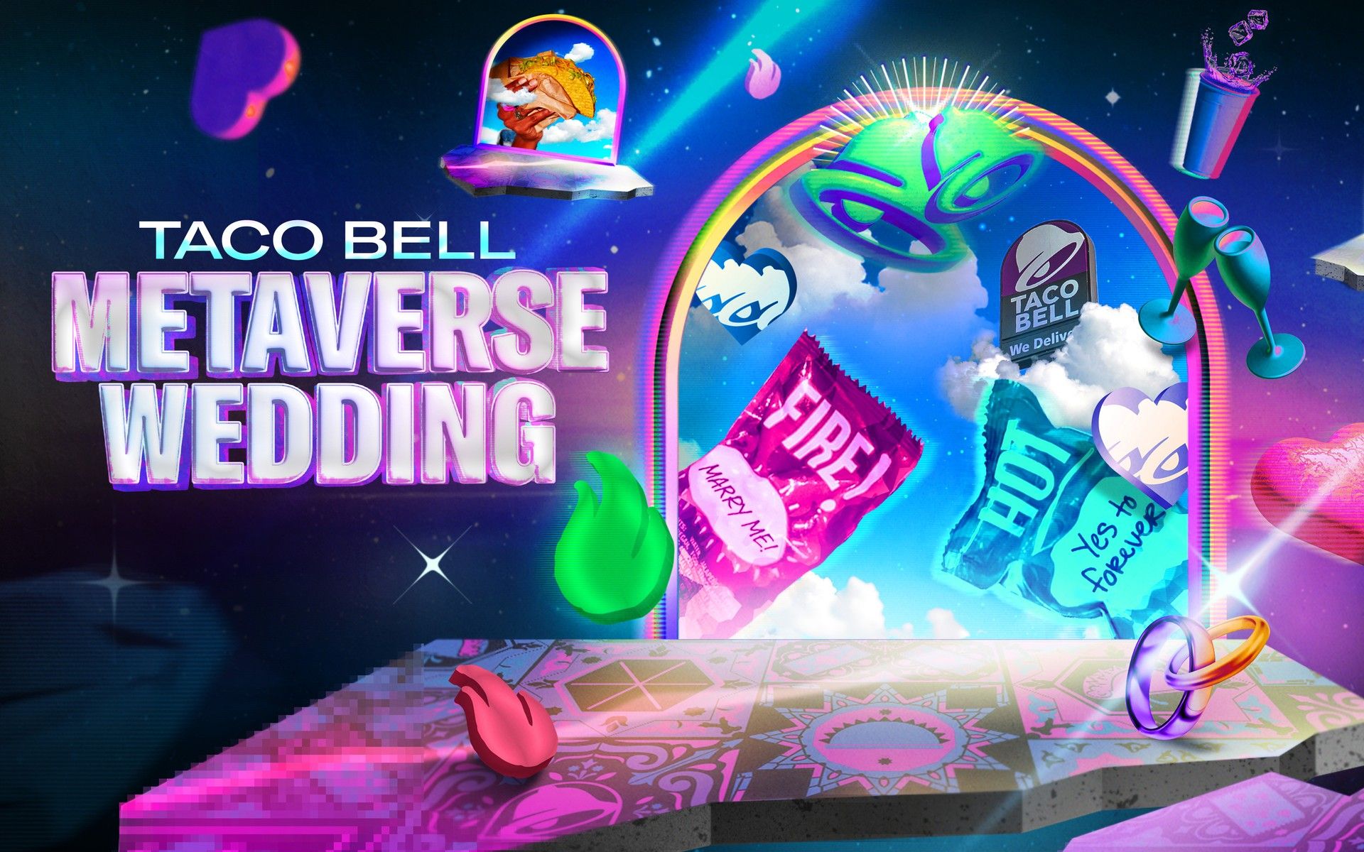 История свадьбы Taco Bell Metaverse: от Crunchwrap до Metaverse
