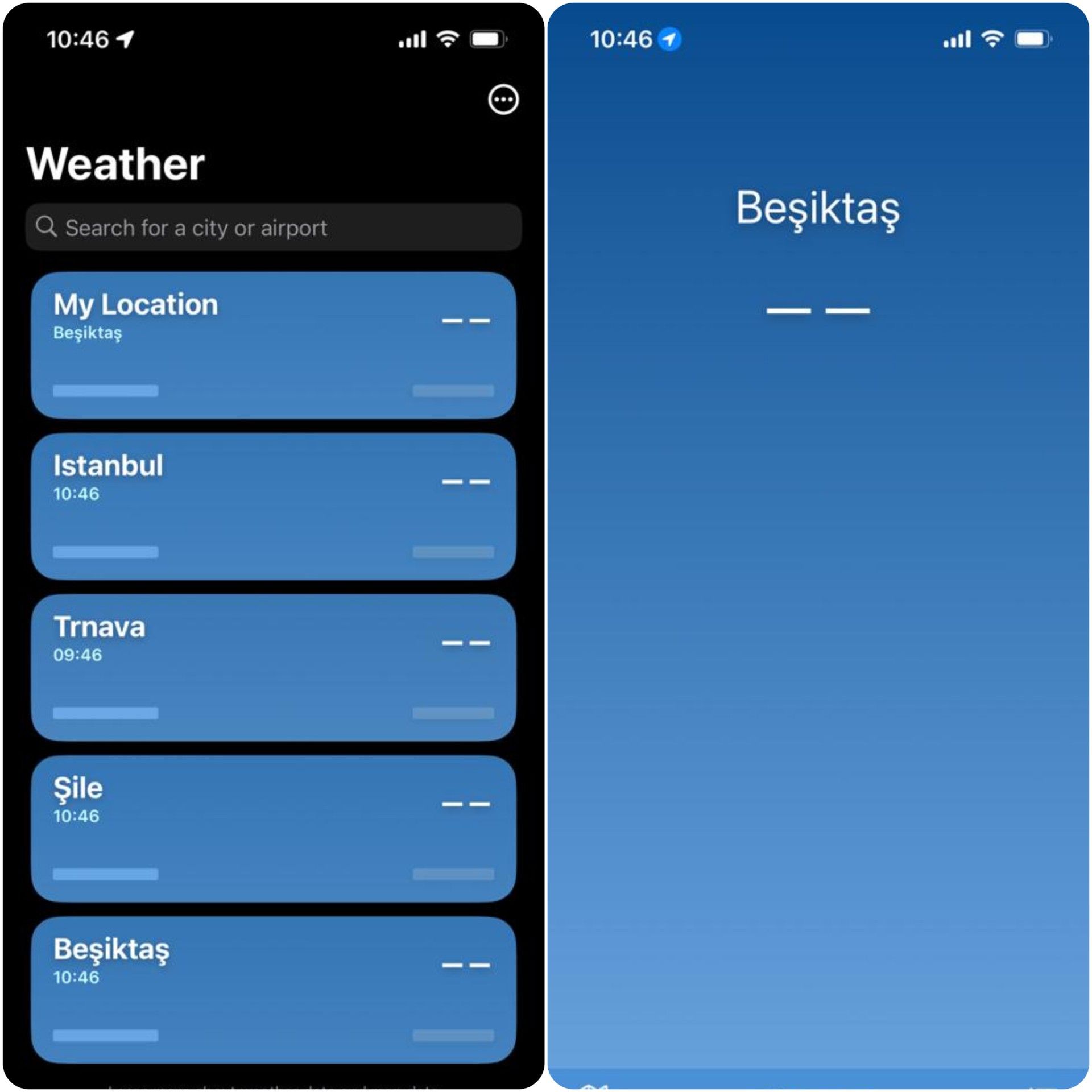 Apple Weather app not working