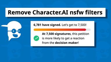 The filter gives you more freedom for nfsw (the war is over) :  r/CharacterAI_No_Filter