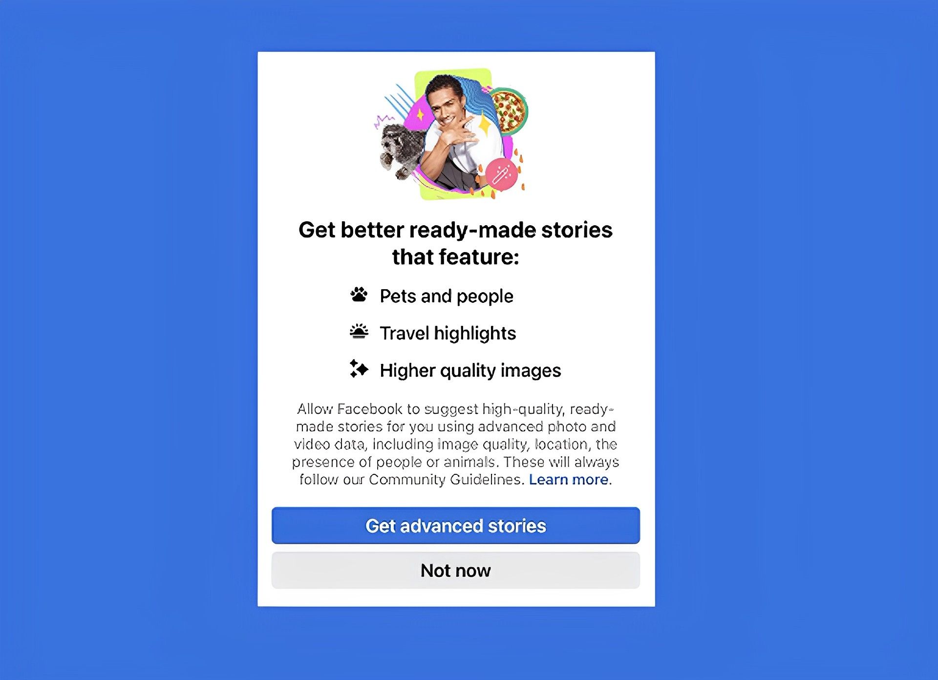 Facebook Advanced Stories gebruikt AI om verhalen van hoge kwaliteit voor je te maken