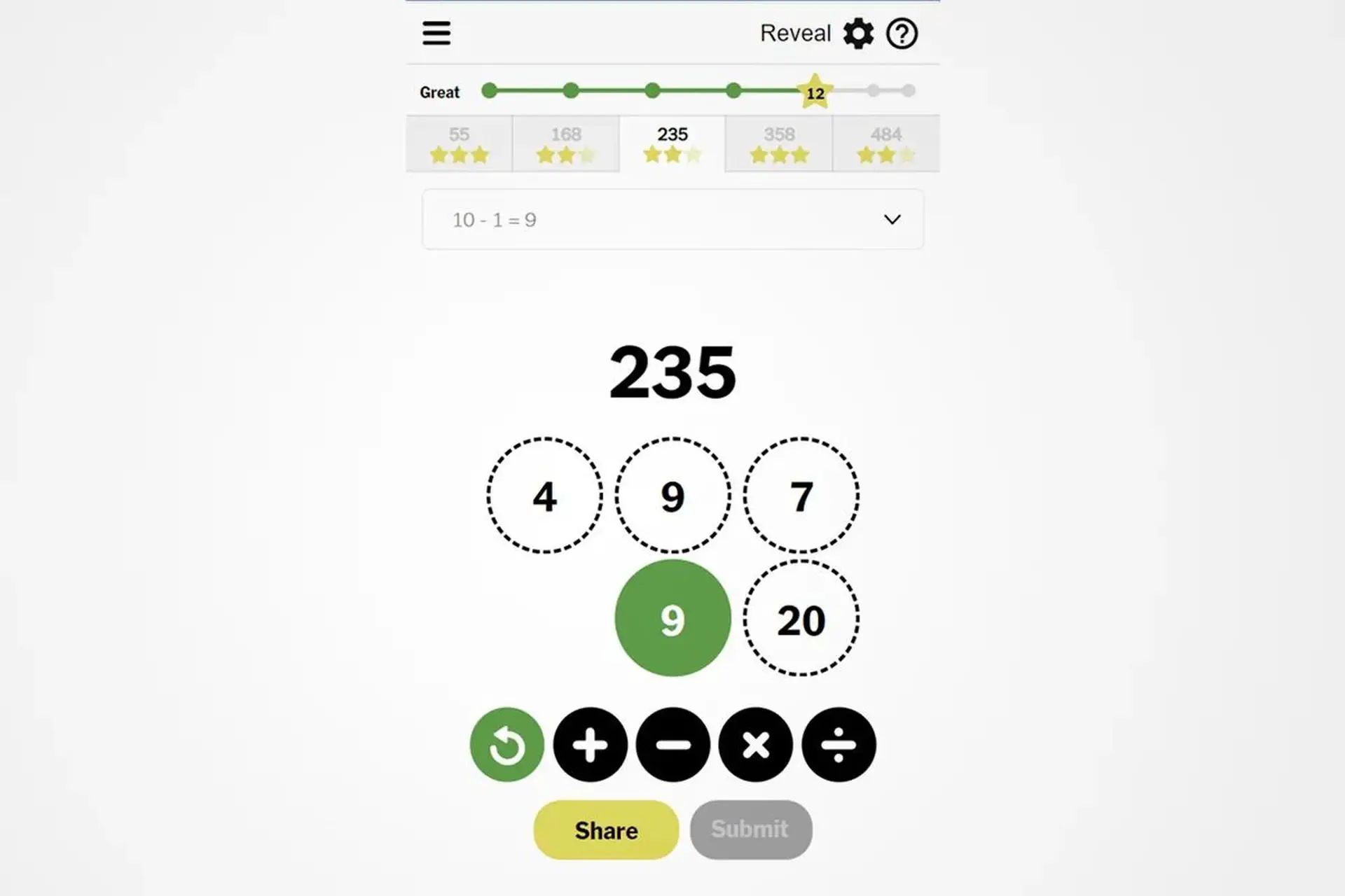 NYT Digits game answers