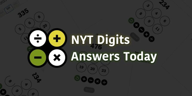 NYT Digits game answers
