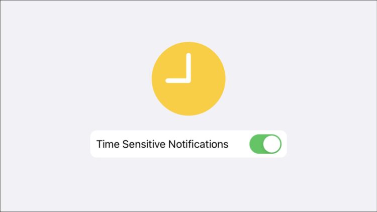 What does time sensitive mean on iPhone