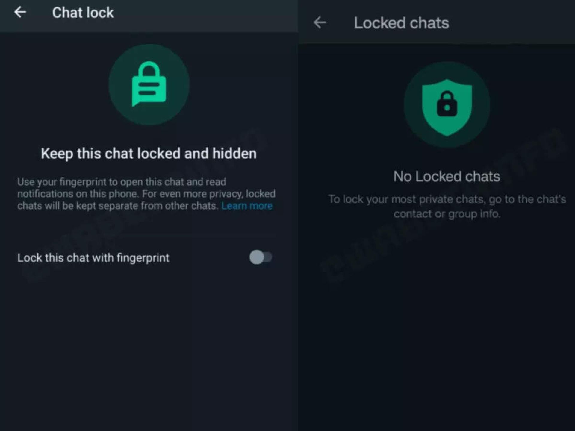 WhatsApp chat lock